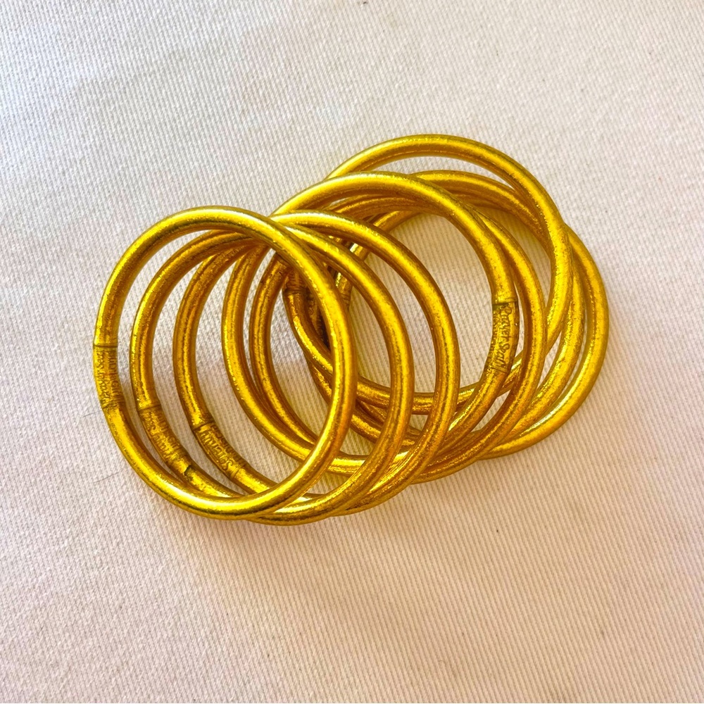 Buddha Girl Set of Gold Bracelets